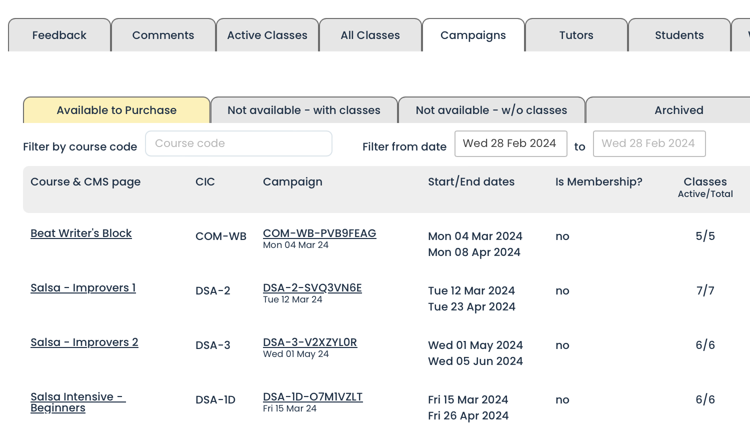 Admin Screenshot