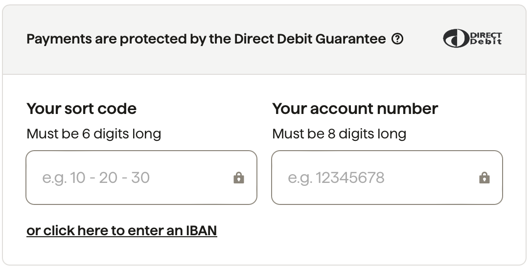 GoCardless Payment: Screenshot