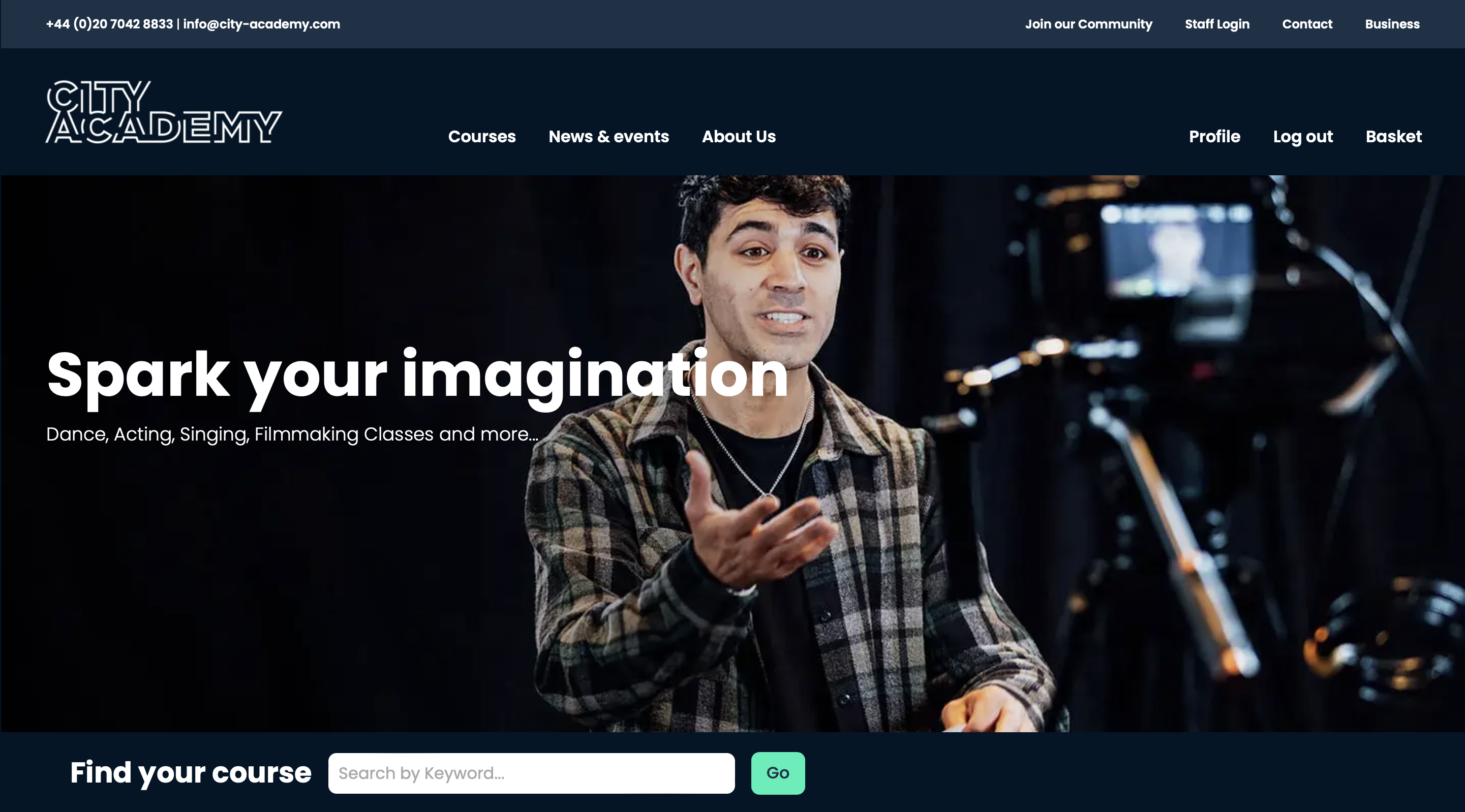 City Academy: low code website